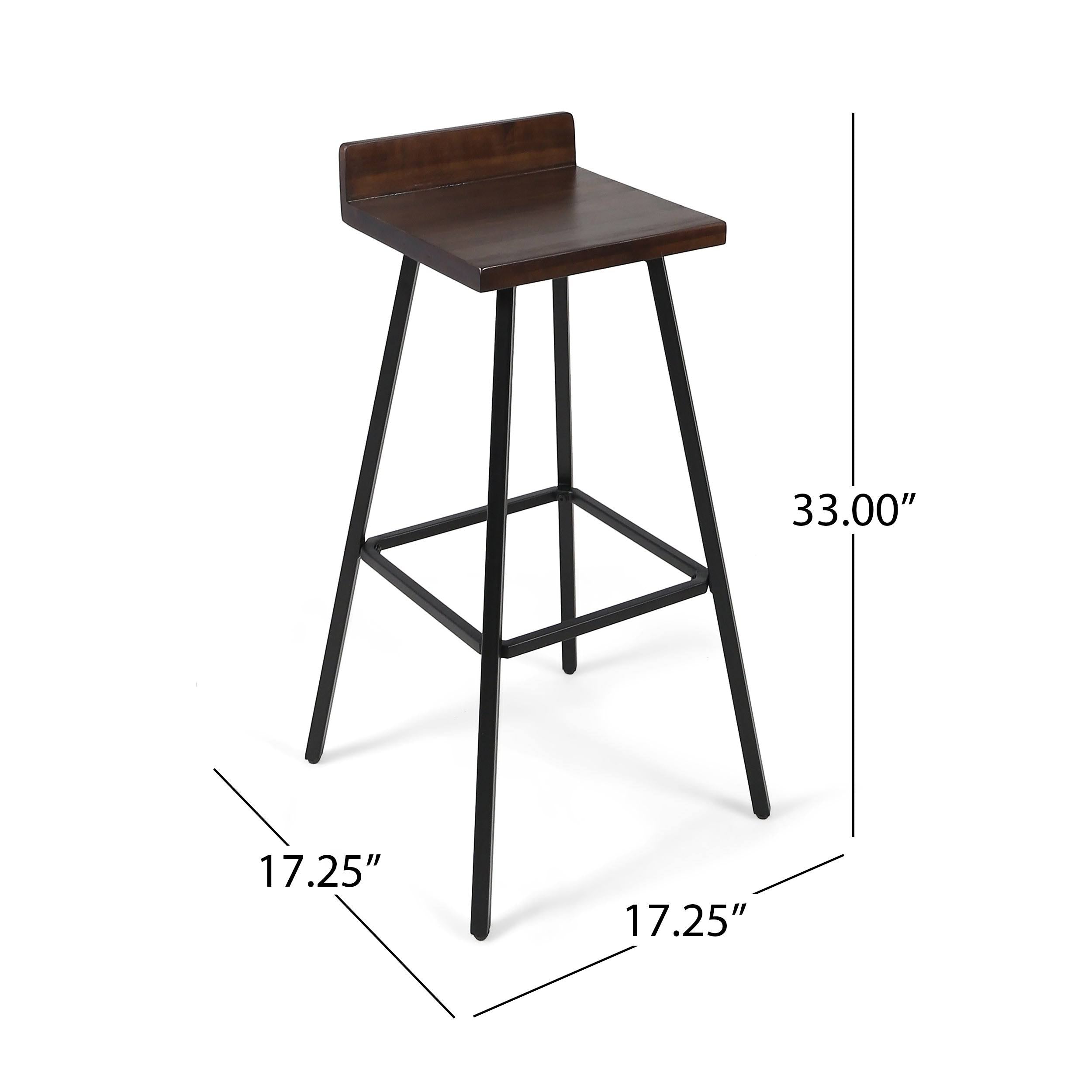 Dark Brown Bar Stool Set of 2 K806