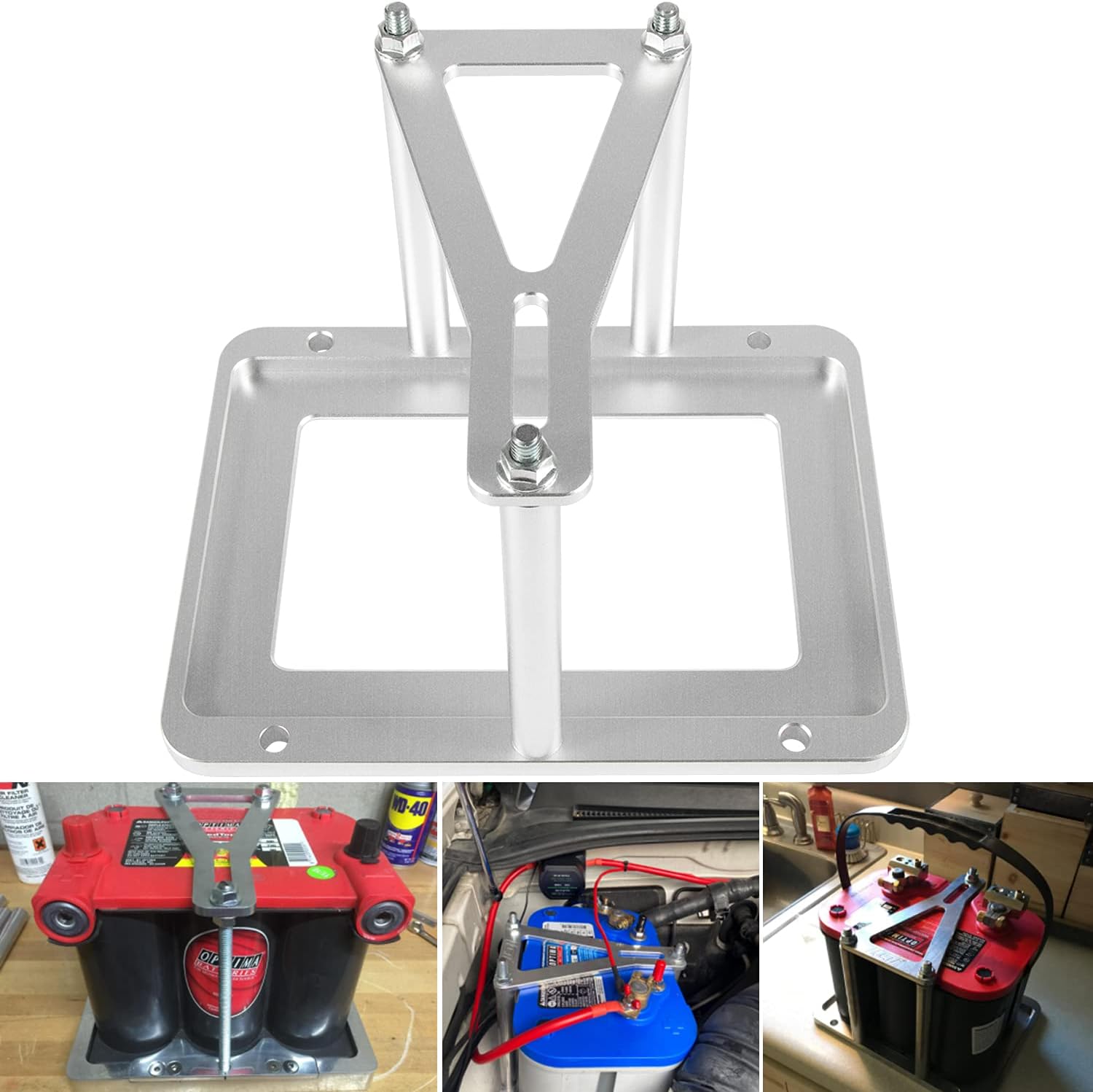 Red Yellow Blue Aluminum Battery Tray Pack of 2 J865700