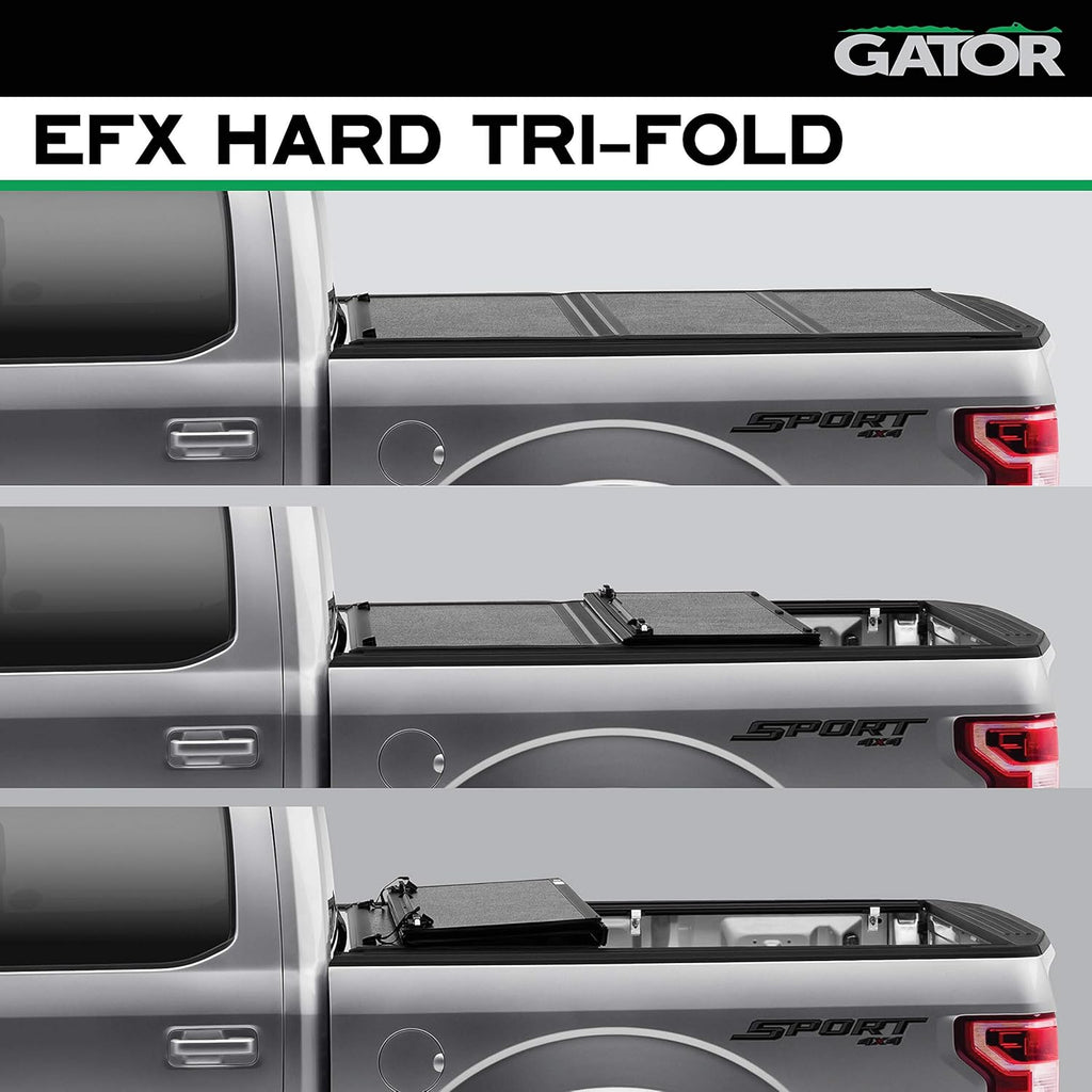 Hard Tri-Fold Truck Bed Tonneau Cover for Toyota Tundra 6' 7" Bed W83748