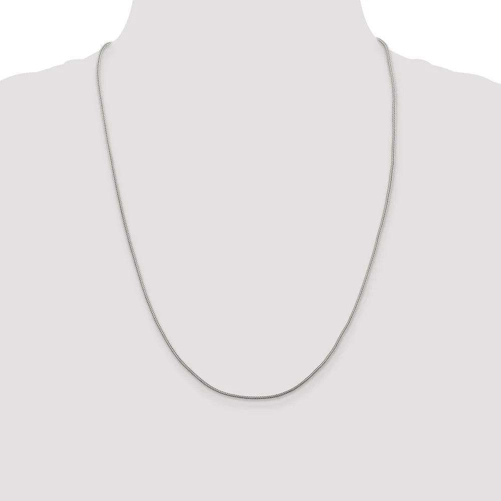 Sterling Silver Initial R Heart Necklace - 24 Inch E791216