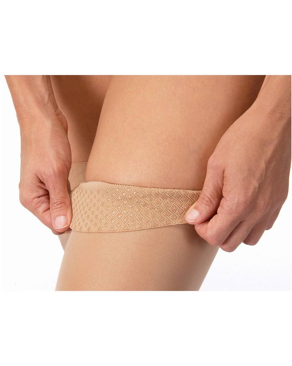 Ultrasheer 20-30 mmHg Large Sun Bronze Thigh High Silicone Dot Band Q177