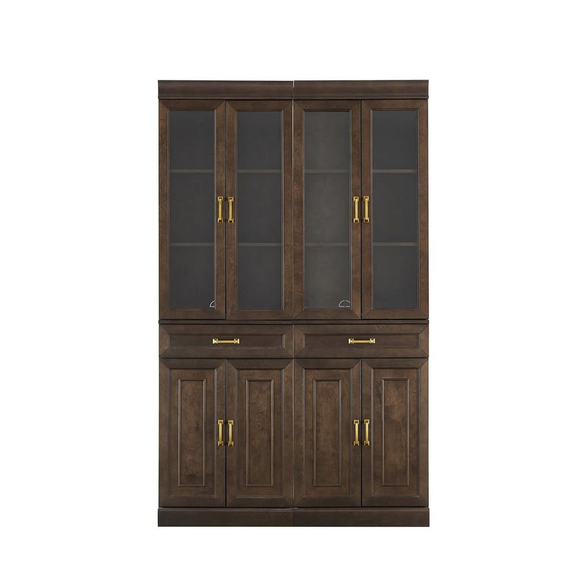 Coffee Wood Kitchen Storage Pantry Set of 2 O769056