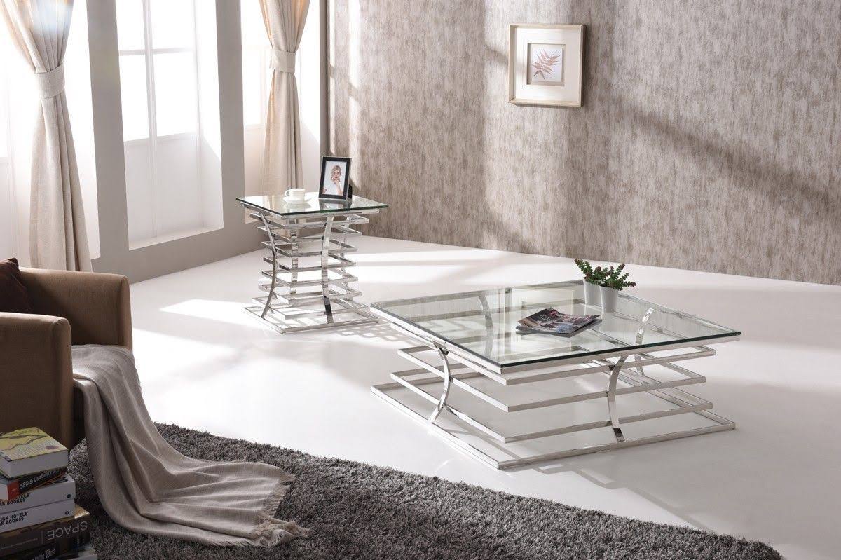 Modern Square Glass End Table R584571