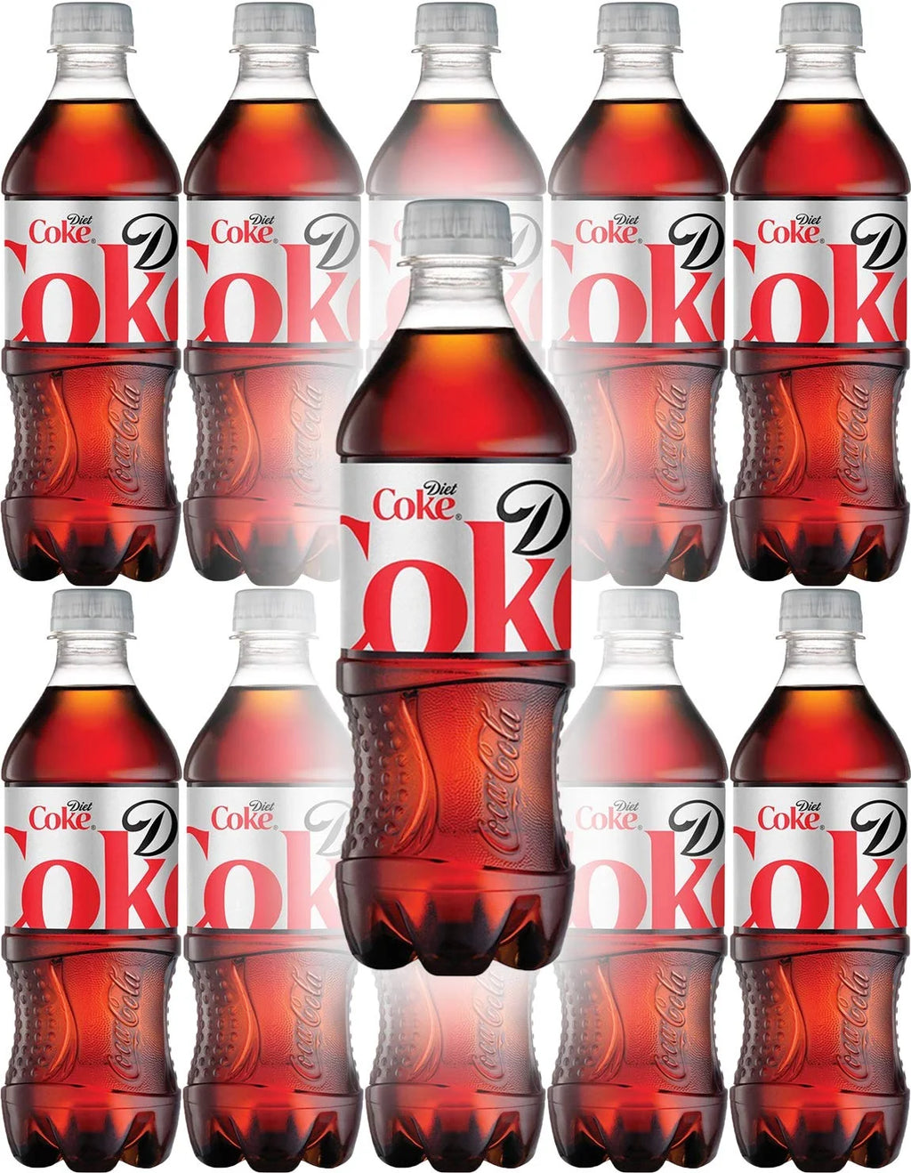 Diet Coke Soda 20oz Bottles, Quantity of 12 Y916915