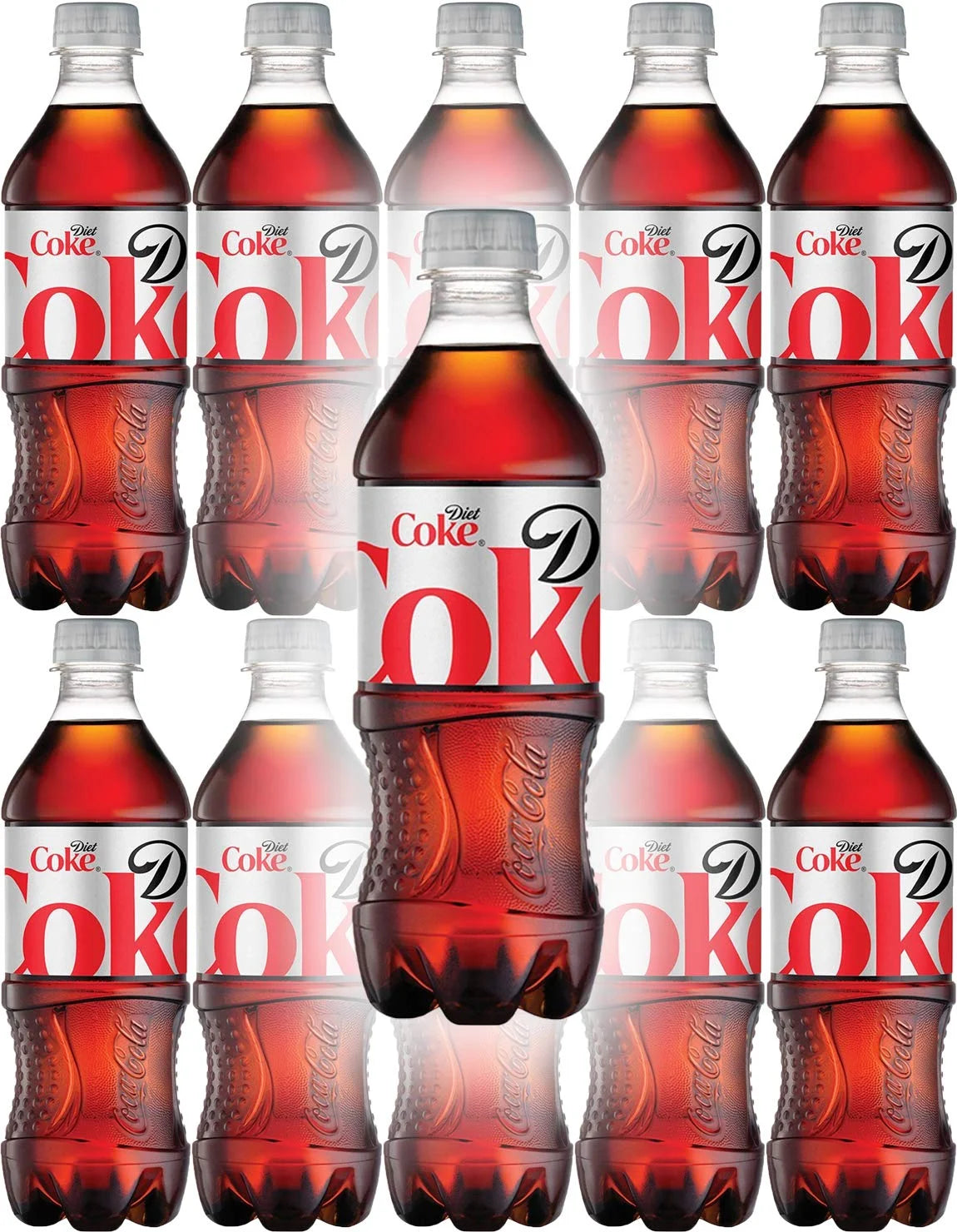 Diet Coke Soda 20oz Bottles, Quantity of 12 Y916915