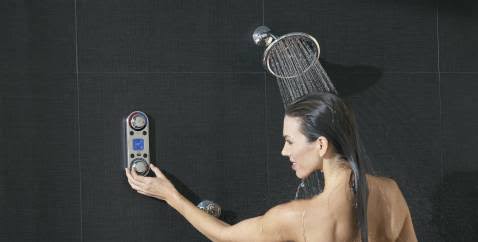 Chrome Vertical Spa Digital Control D45825