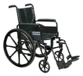 Lightweight Dual Axle Wheelchair with Adjustable Arms, Detachable Full Arms, Swing Away Footrests V43817