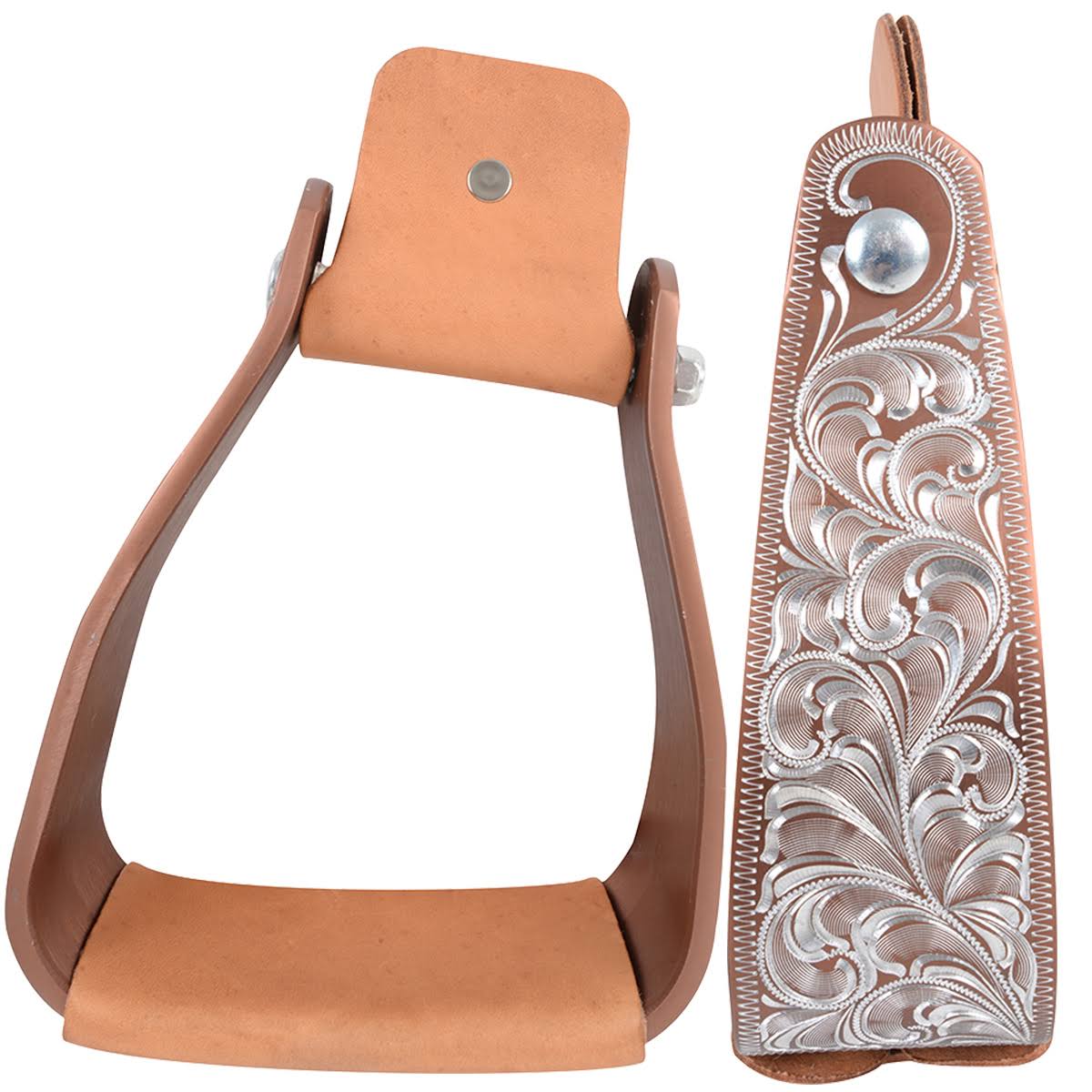 Brown Slanted Engraved Stirrups L945227