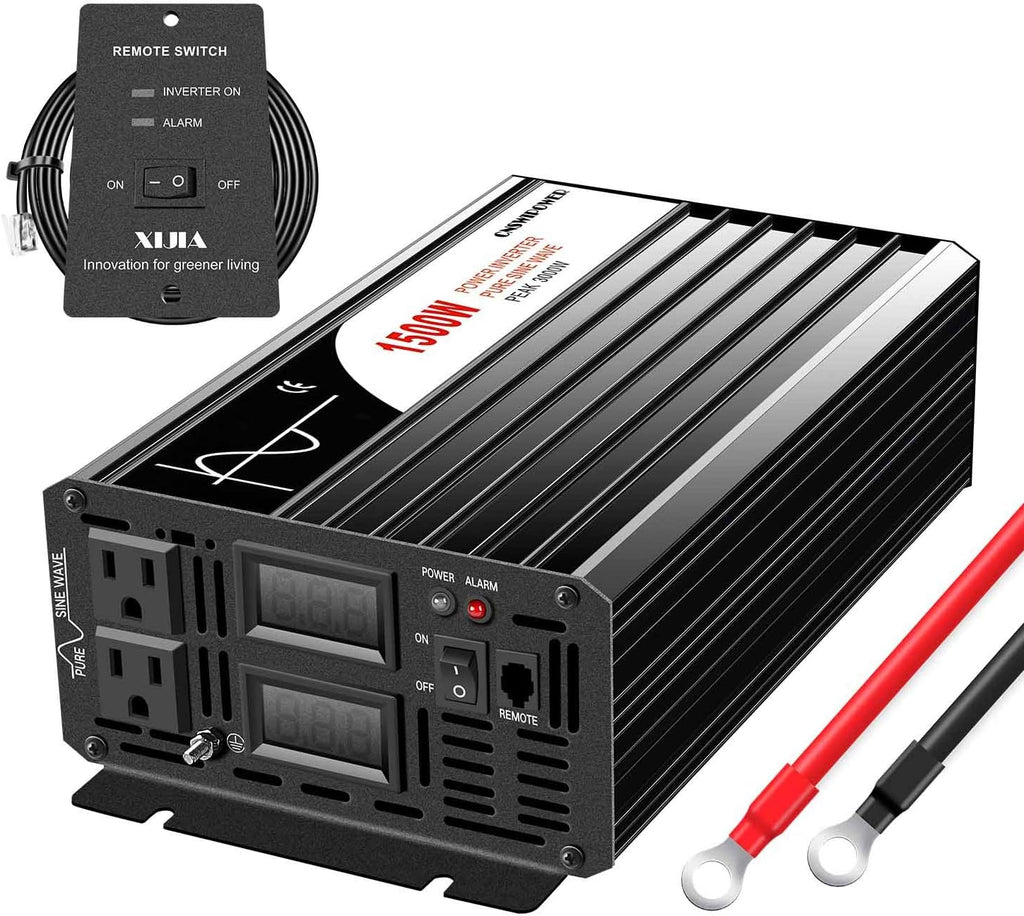 1500W Pure Sine Wave Power Inverter DC 12V AC 120V V1111