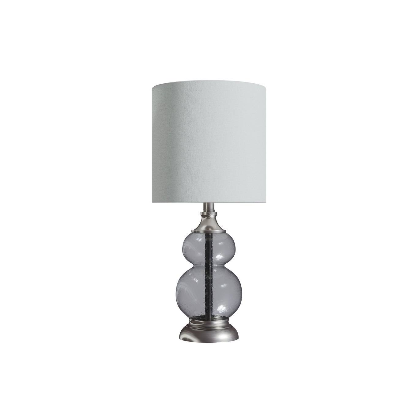 Clear Seeded Glass Accent Lamp Set of 2 H587