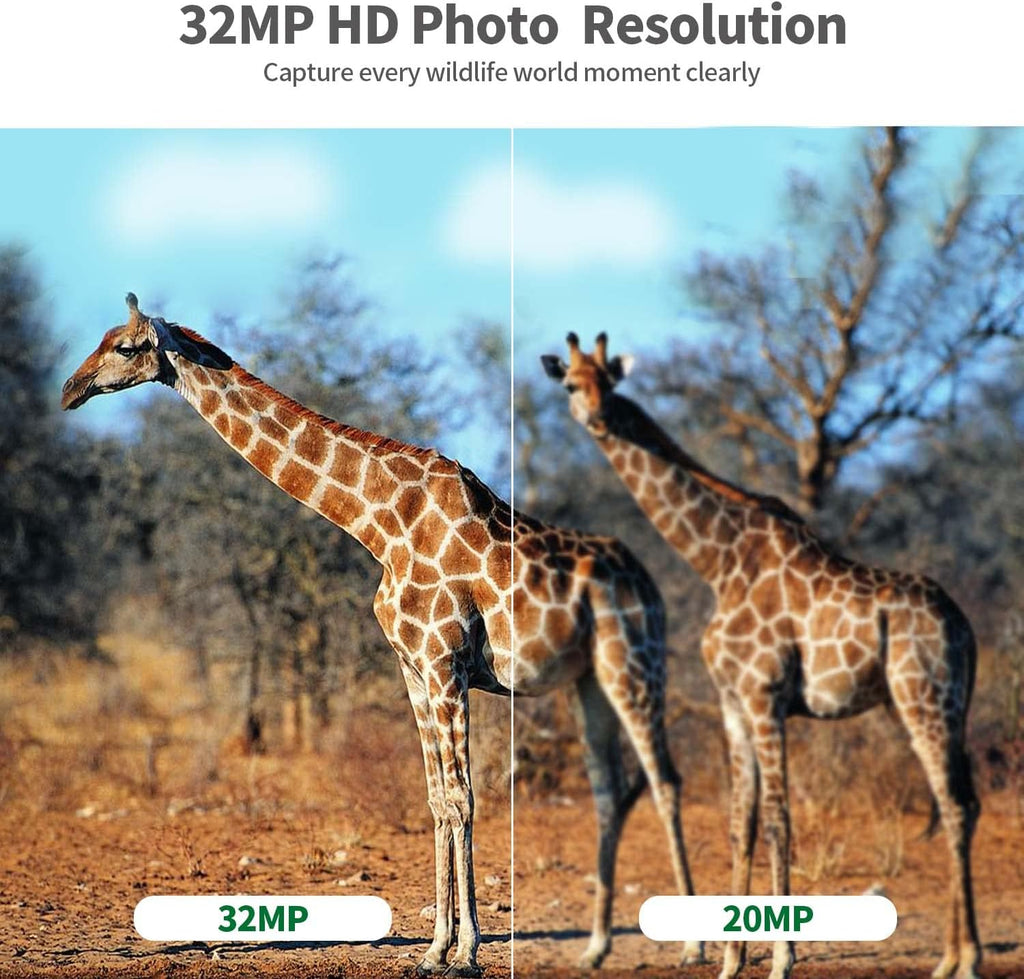 2.4" LCD 32MP 4K IP66 Waterproof Deer Camera, Pack of 2 Z10029