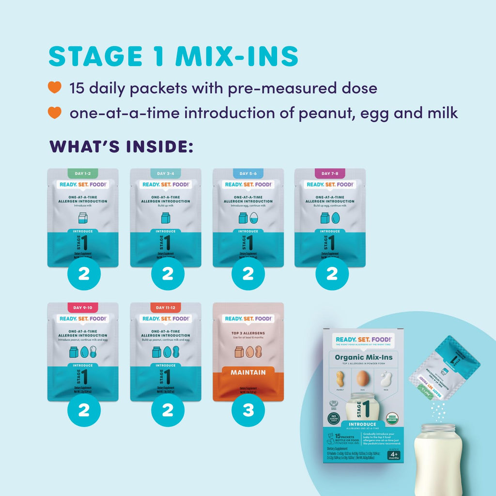Organic Early Allergen Introduction Mix-Ins, Stage 1 15 Day, Unflavored Z3999