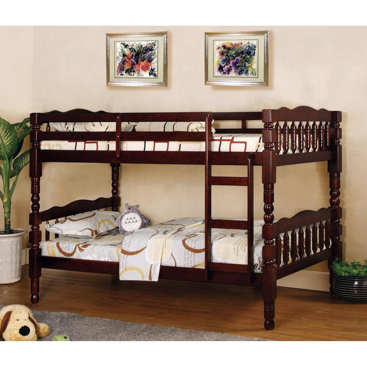 Twin Over Twin Bunk Bed P9508
