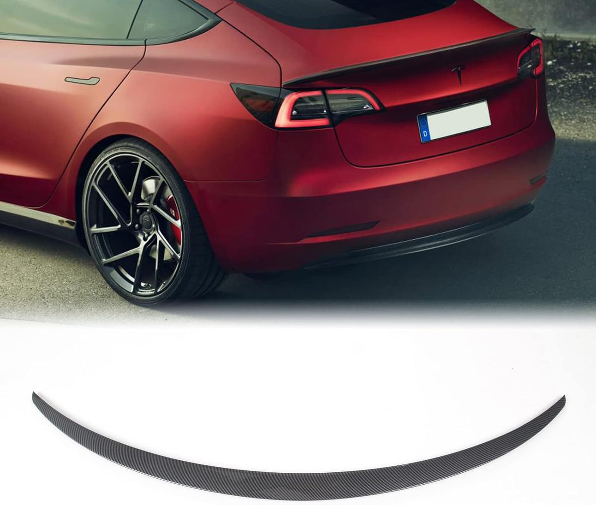 Matte Black Rear Trunk Spoiler for Tesla Model 3 U805