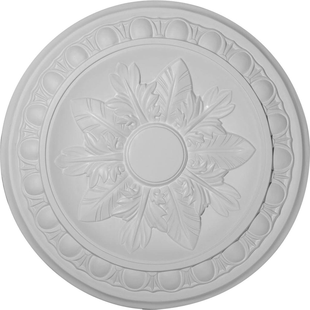 17 3/4x22OD x 1 1/8x22P Ceiling Medallion, Hand-Painted Smokey Topaz Crackle N988156