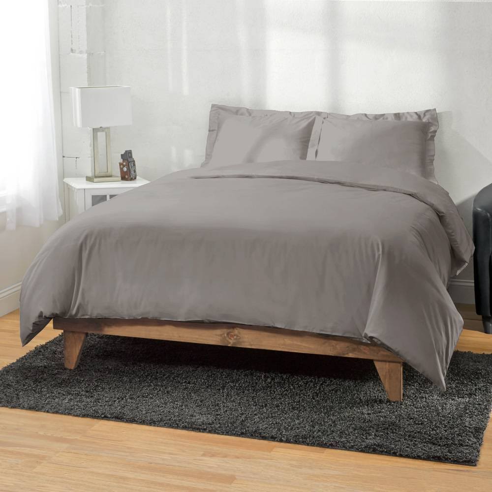 King White Bamboo Duvet Cover Y75856