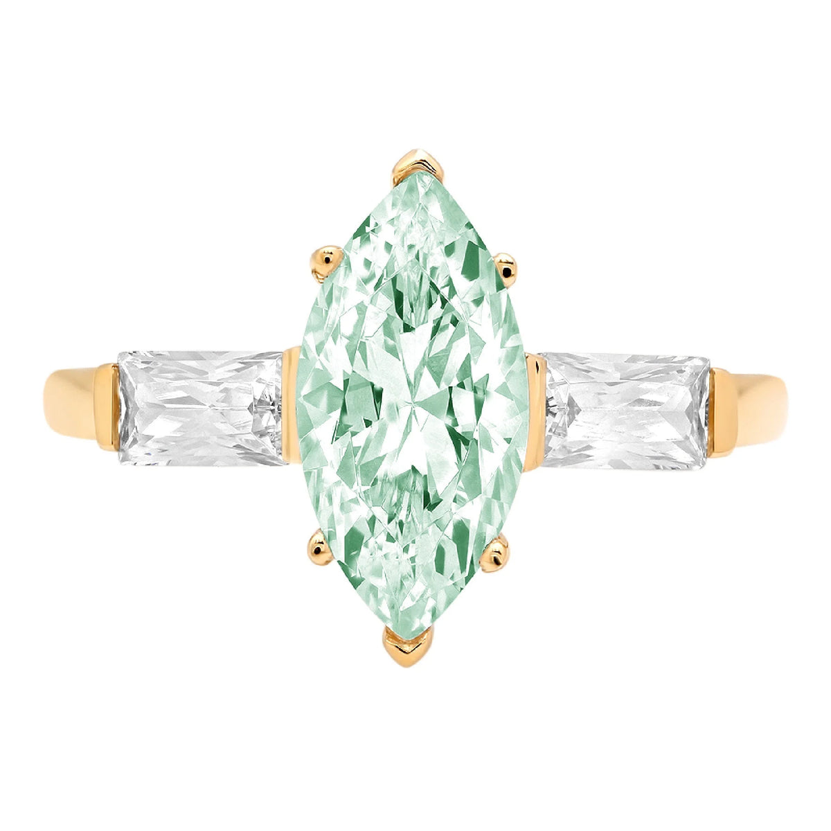 18k Yellow Gold Three-Stone Ring G396