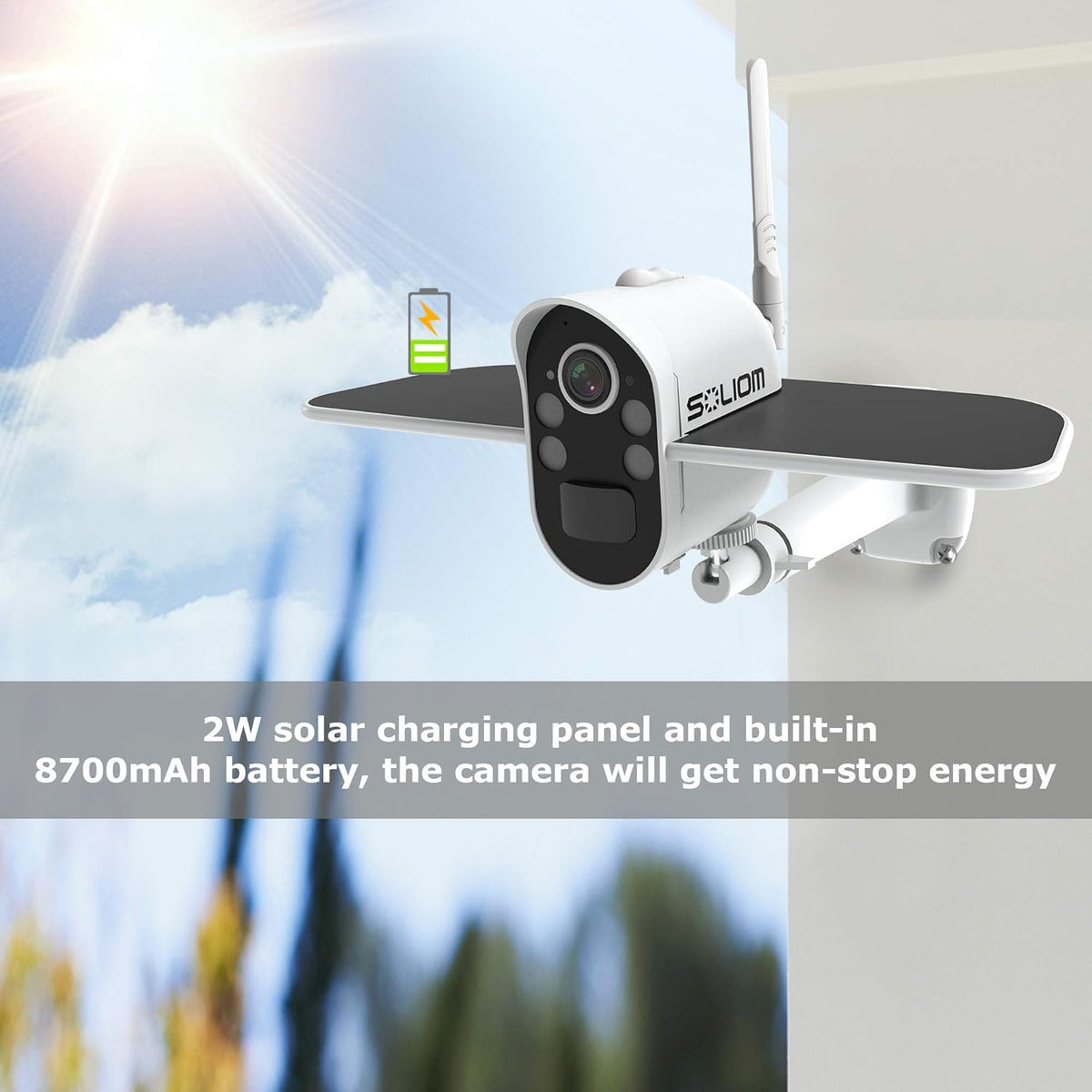 Wireless Outdoor Security Camera with Spotlight Color Night Vision and IP66 Waterproof T9627