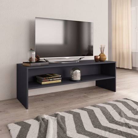 Gray TV Cabinet 47.2 inch x 15.7 inch x 15.7 inch Chipboard Z186