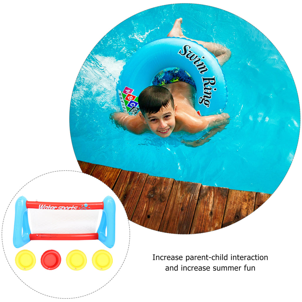 Inflatable Pool Float Set with Volleyball Net and Volleyballs I8457
