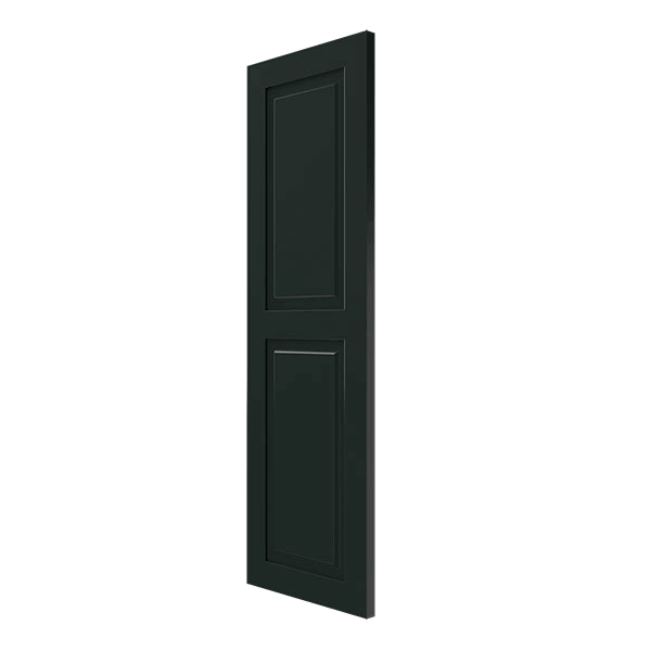 Black Forest Green Exterior Composite Raised Panel Shutters I3205