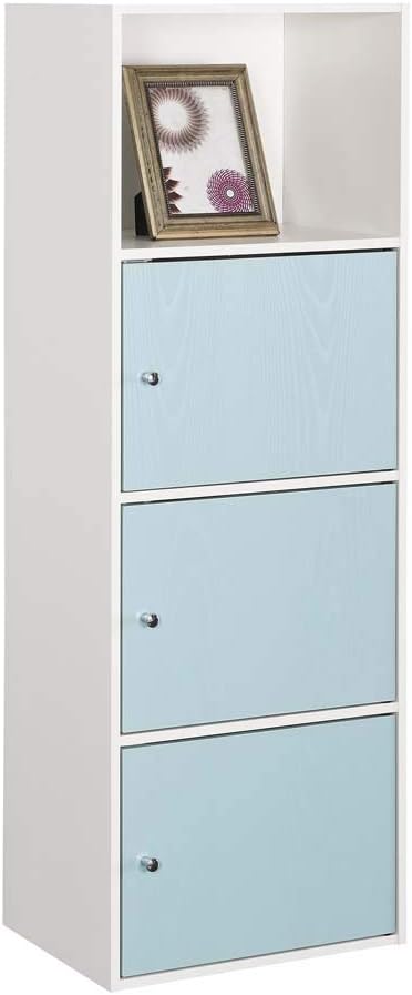 3 Door Cabinet, White/Sea Foam S9743