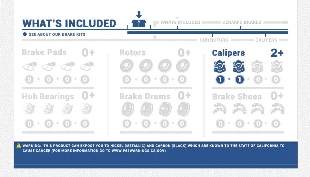 Semi-Loaded Caliper Assembly Pair Set D168