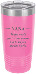 Pink Stainless Steel Engraved Insulated Tumbler 20 Oz Travel Coffee Mug X738