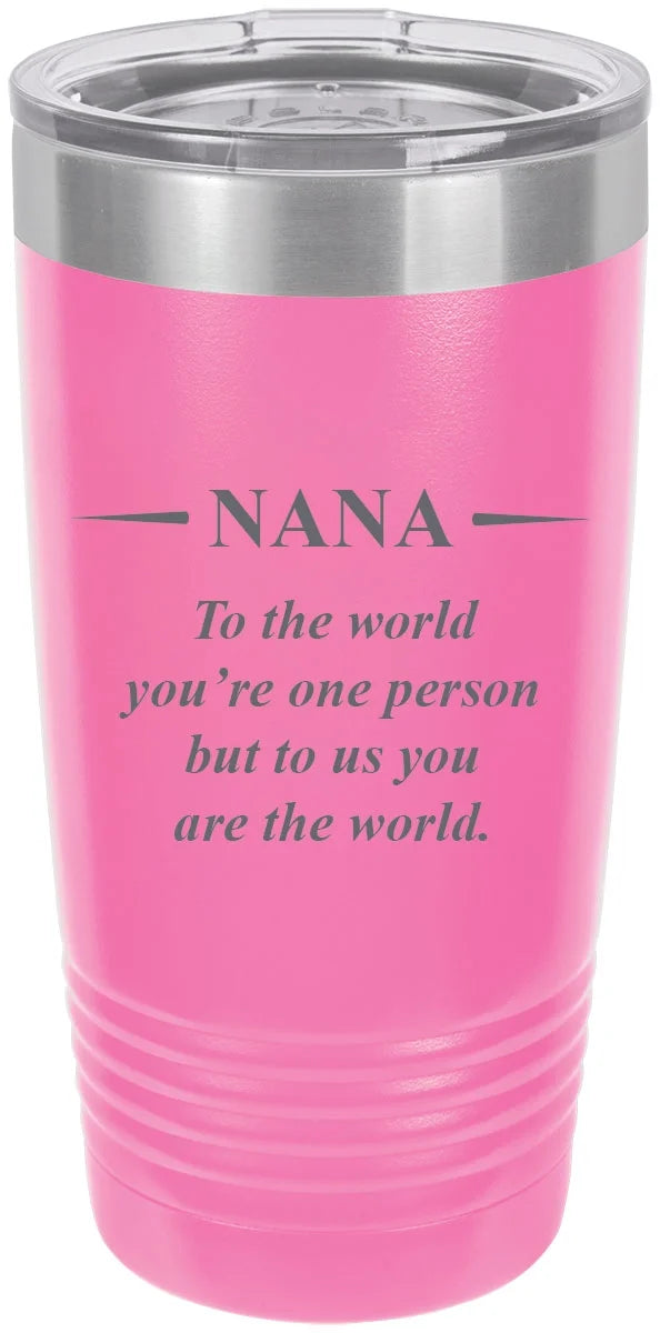 Pink Stainless Steel Engraved Insulated Tumbler 20 Oz Travel Coffee Mug X738