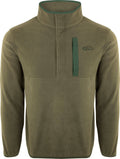Olive Dark Green Camp Fleece Pullover U832