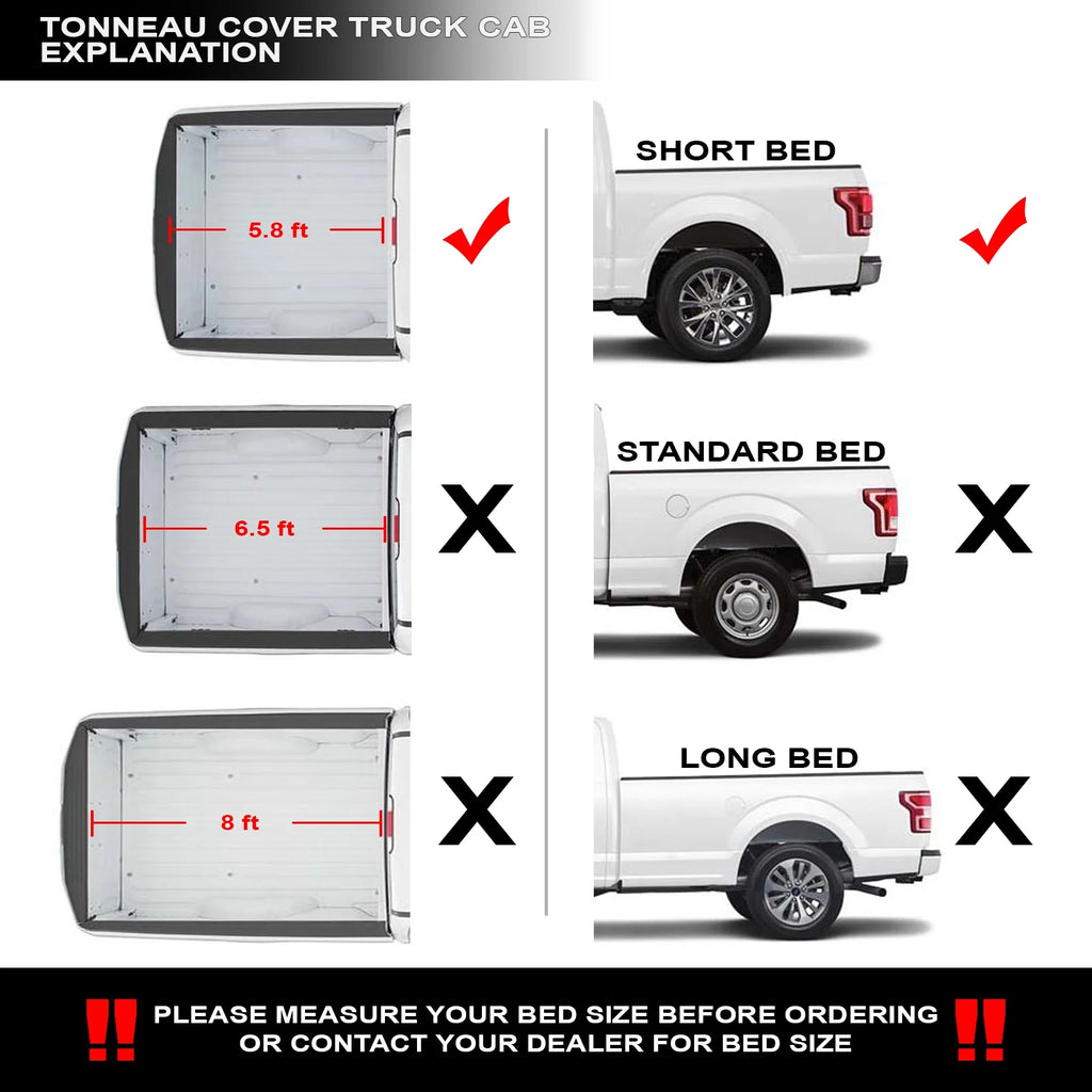 Soft Tri-Fold Tonneau Cover with Truck Bed LED Lights R91877