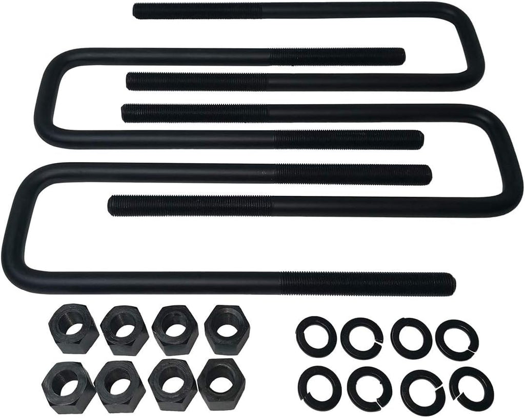 3 Rear Suspension Lift Solid Cast Iron Blocks Extra Long 12.5 Square Leaf Spring Axle U Bolts C73538