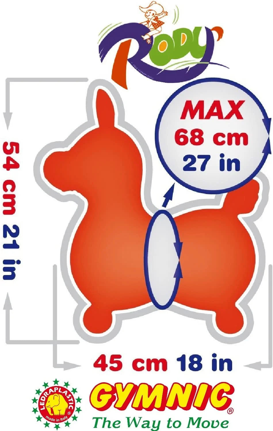 Blue & Red Inflatable Bounce Horse E400