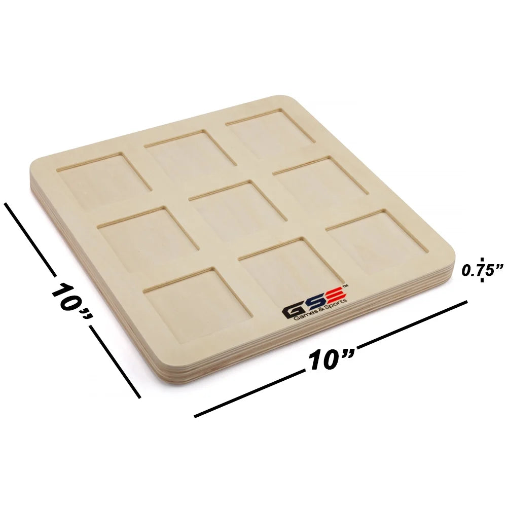 10" Wooden Tic-Tac-Toe Game Set F8645