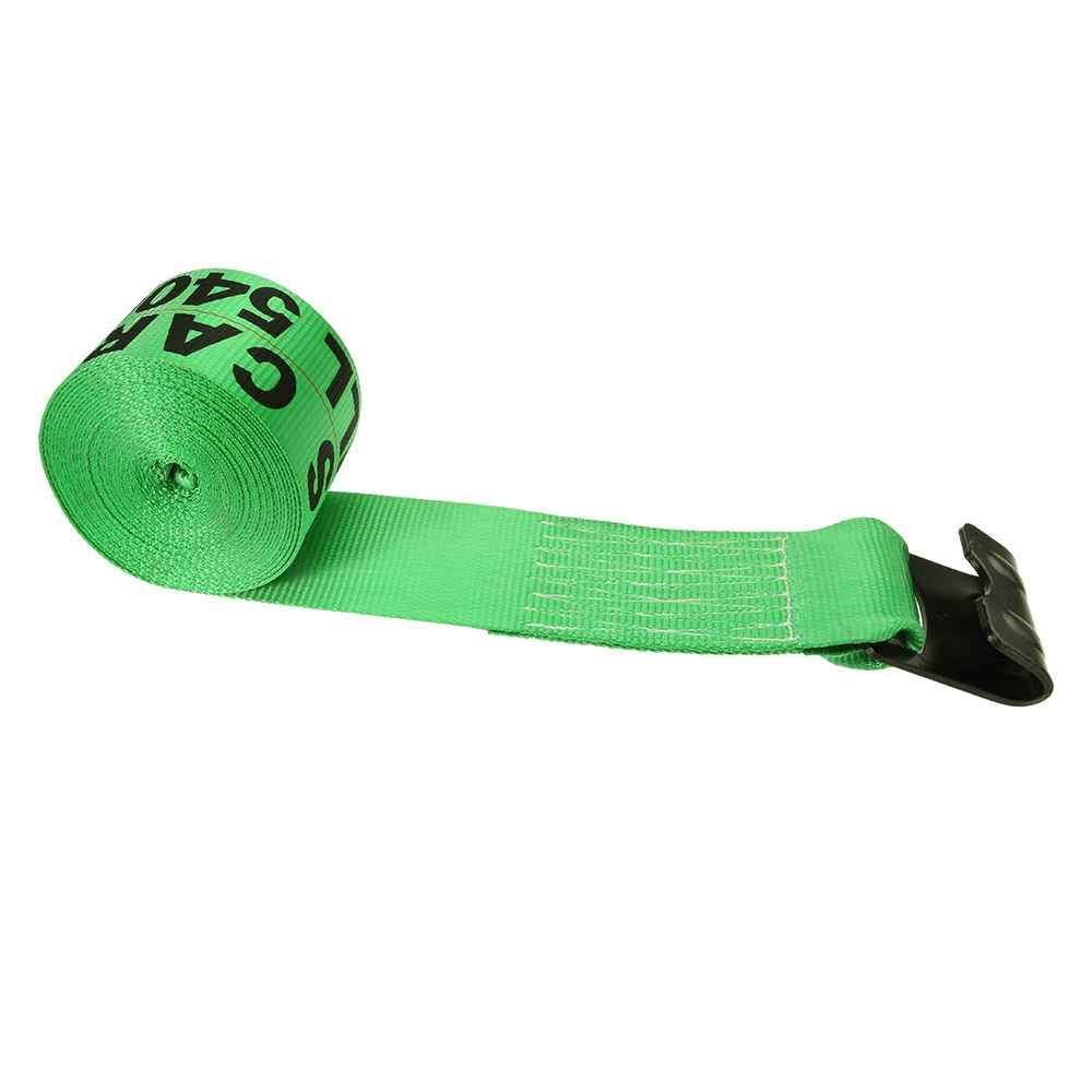 Green Winch Strap with Flat Hook T612