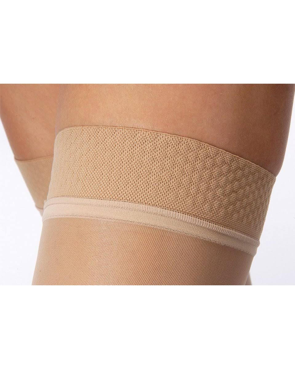 Ultrasheer 20-30 mmHg Large Sun Bronze Thigh High Silicone Dot Band Q177