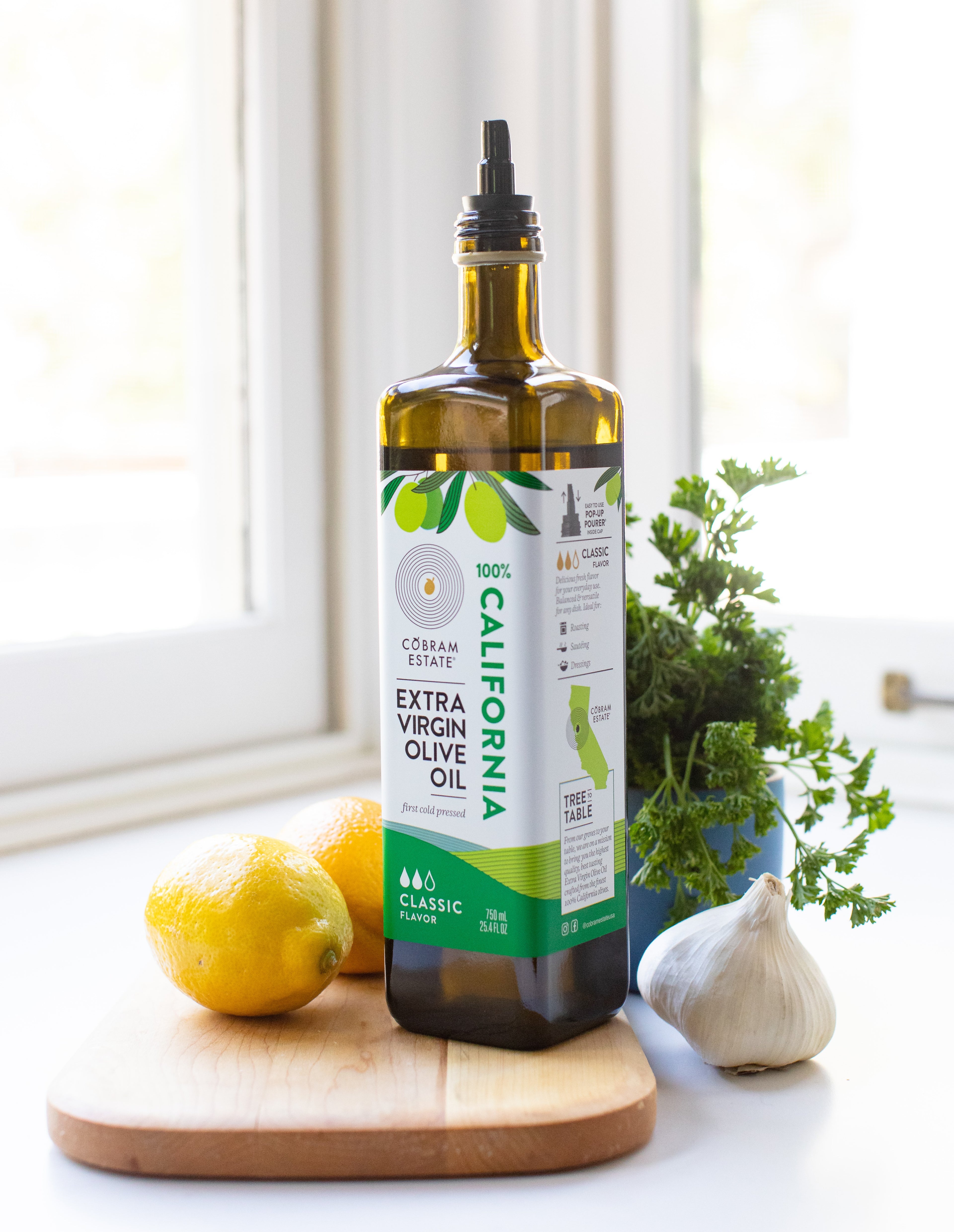 100% California Extra Virgin Olive Oil, 25.4 fl oz Glass Bottle T467526