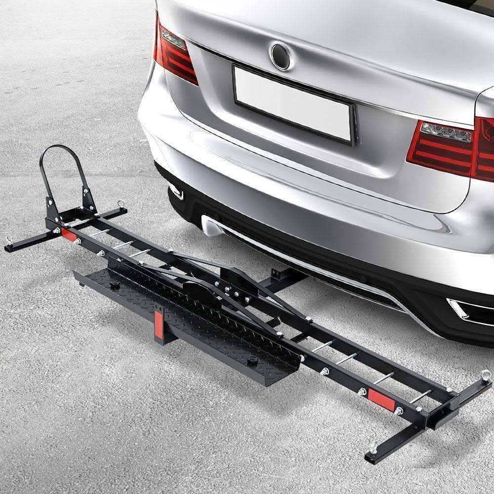 Motorcycle Carrier 2 Arms Rack Ramp Hitch Towbar X283927