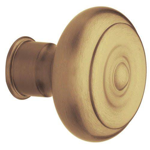 Satin Brass and Black Single Knob M640254