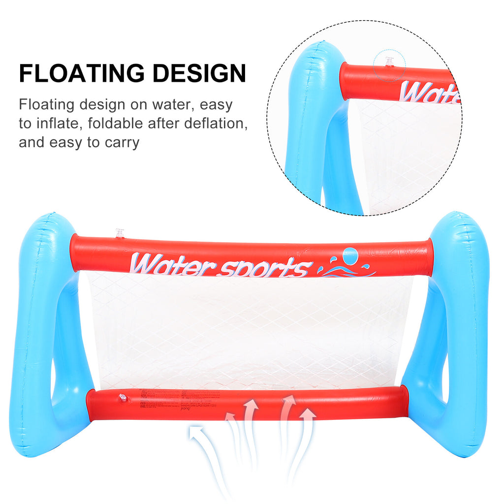 Inflatable Pool Float Set with Volleyball Net and Volleyballs I8457