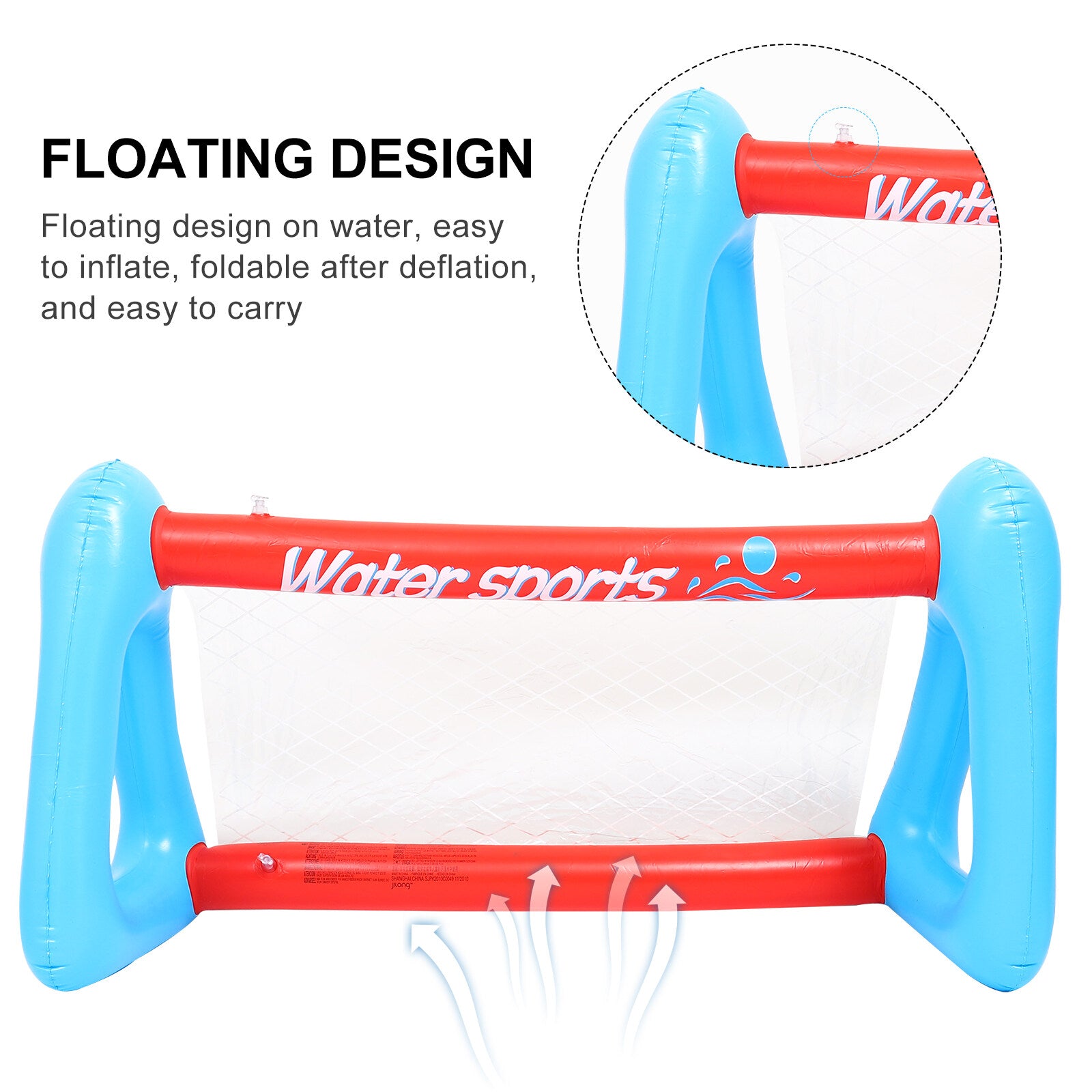 Inflatable Pool Float Set with Volleyball Net and Volleyballs I8457