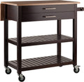 Cappuccino/Natural Kitchen Cart I803