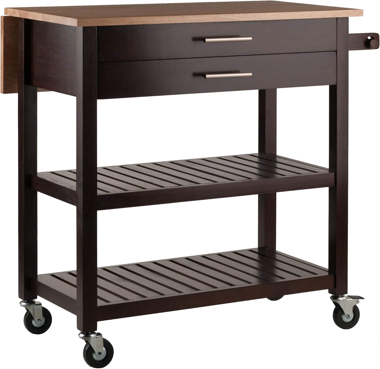 Cappuccino/Natural Kitchen Cart I803