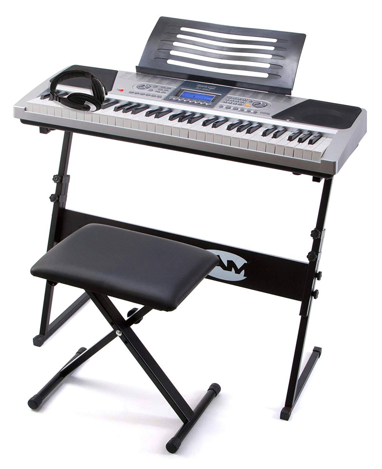 61 Key Electronic Piano Keyboard with Stand, Stool and Headphones Z508985