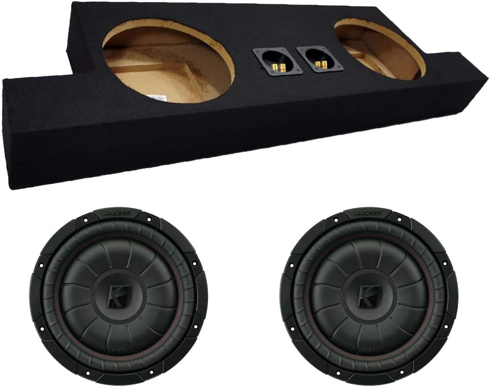 Dual 10 Kicker C10 Subwoofer Sub Box Enclosure 600 Watts Peak F308