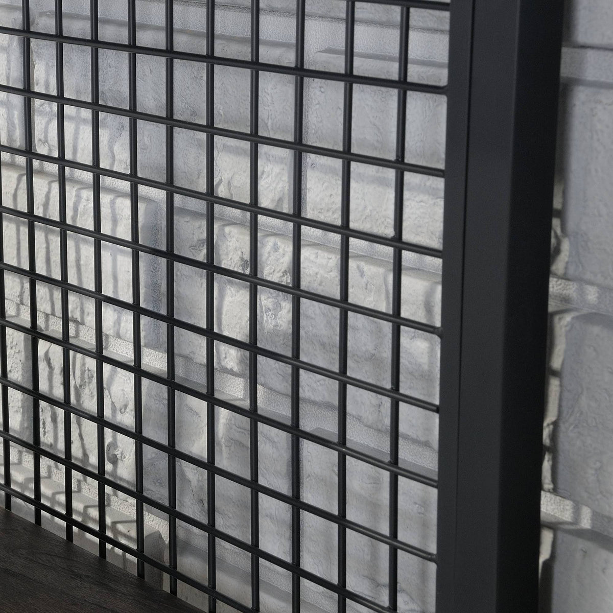 Tall Metal 4-Shelf Bookcase in Rich Walnut and Black B4020