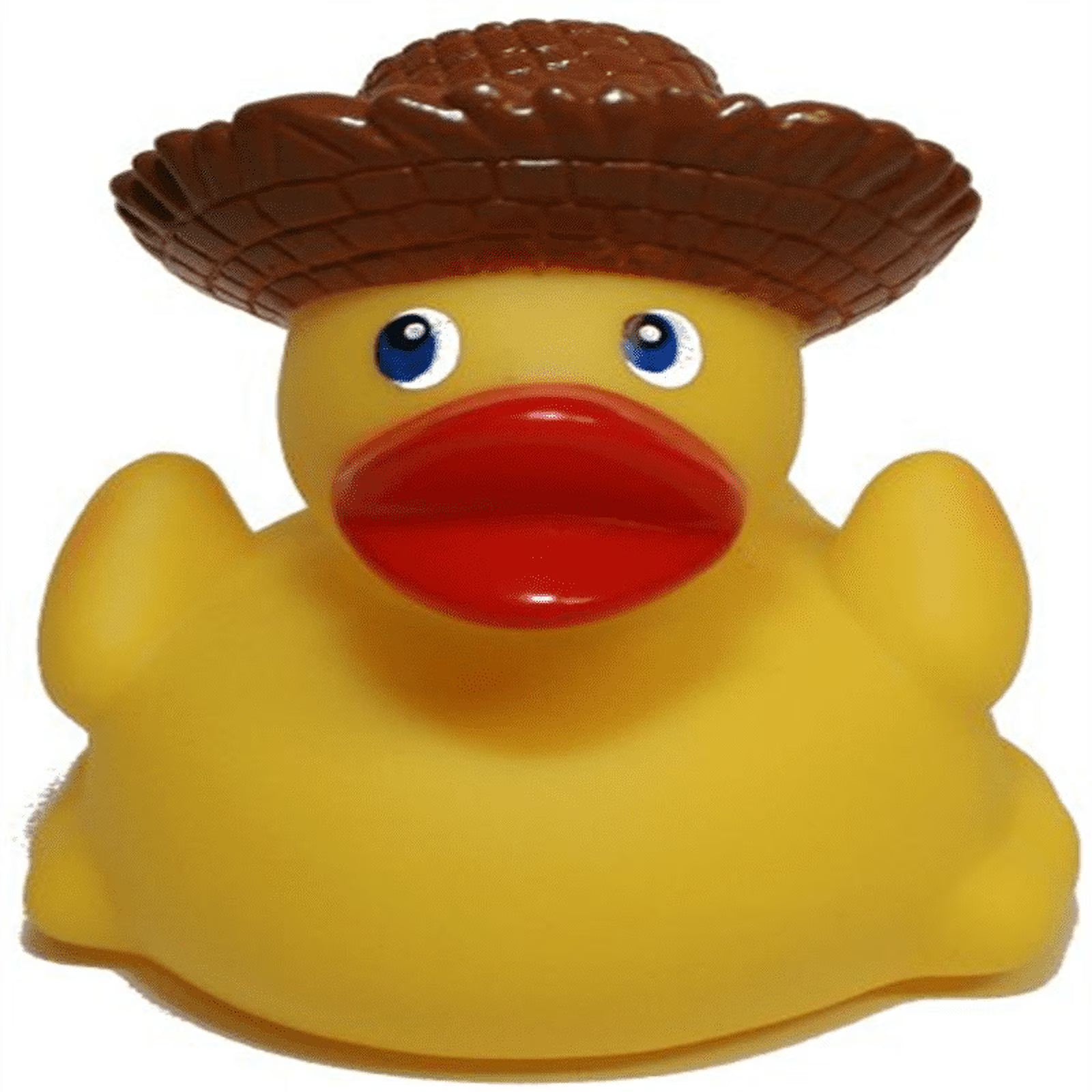 Rubber Duck Straw Hat Toy Bathtub Rubber Ducks That Float Upright B3345