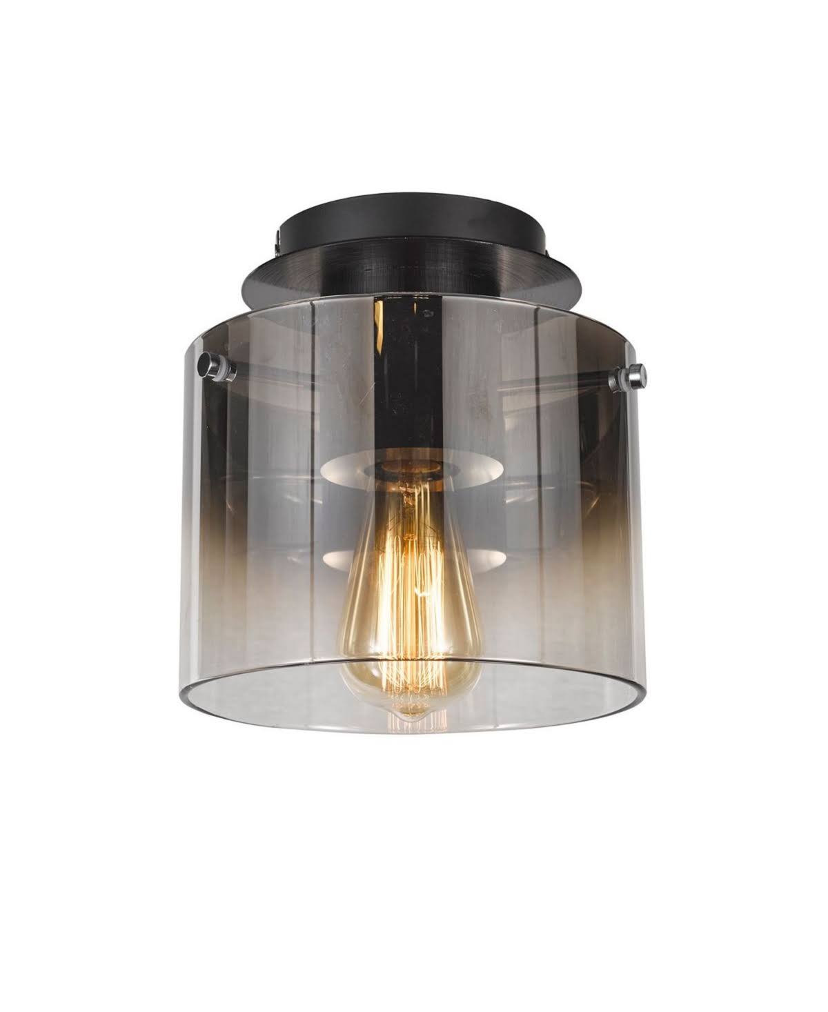 Satin Black 1 Light Flush Mount P104999