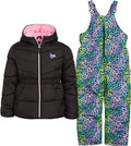 Pink 2 Piece Insulated Snowsuit Ski Jacket and Snow Bib S929