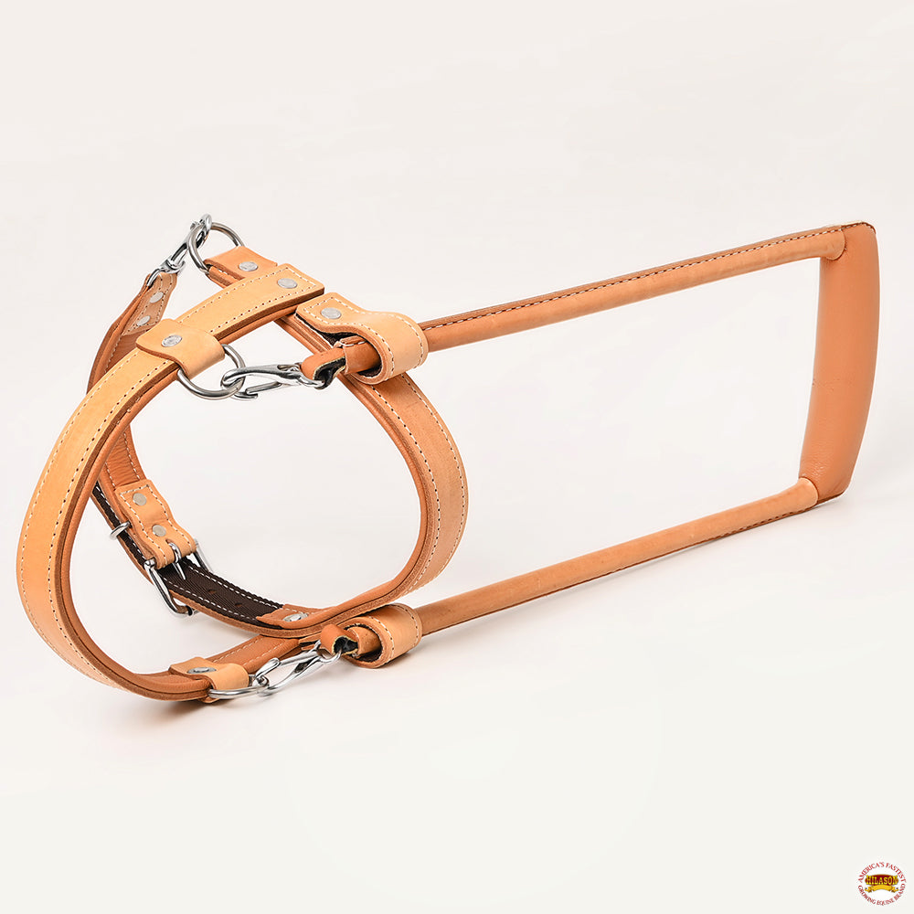 Tan Padded Genuine Leather Guide Dog Harness K516